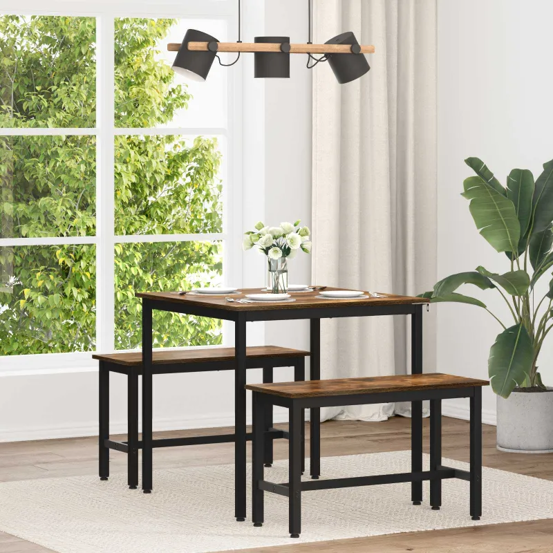 Valgomieji stalai 80 x 80 x 75 cm METALAS