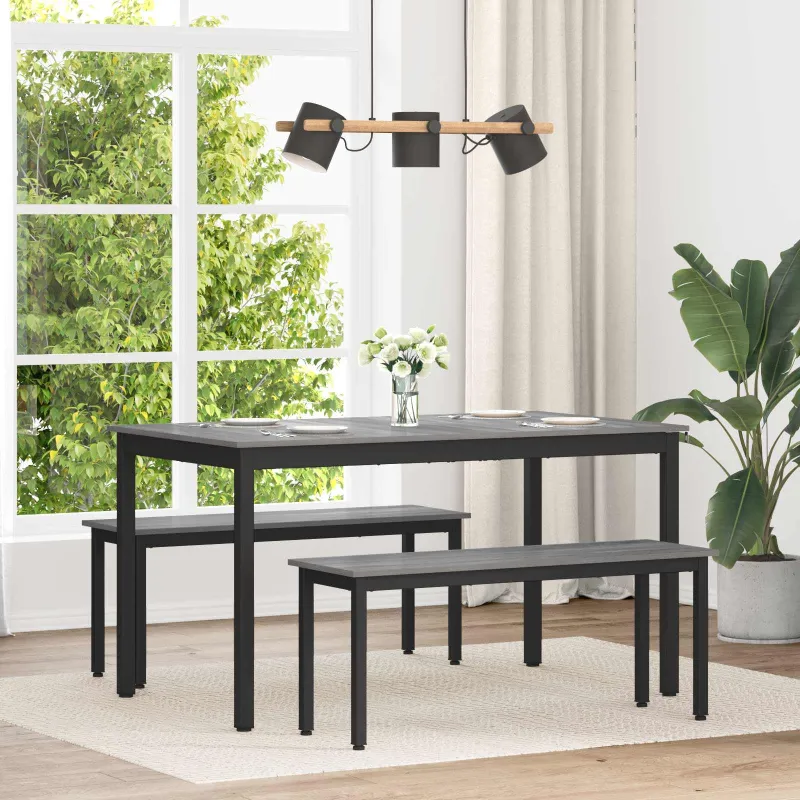 Valgomieji stalai 140 x 80 x 75 cm METALAS