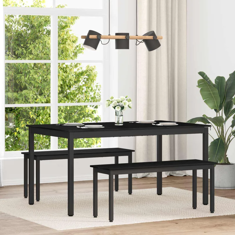 Valgomieji stalai 150 x 78 x 75 cm METALAS