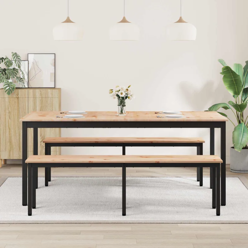 Valgomojo stalas Natūrali 180 x 90 x 75 cm