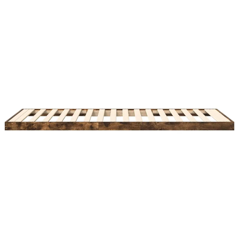 Grindų lovos rėmas Rūkyta ąžuolas 75 x 190 cm Apdirbta mediena