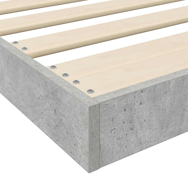 Grindų lovos rėmas Betono pilka 90 x 200 cm Apdirbta mediena