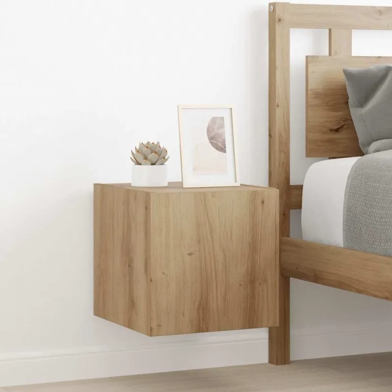TV sieninė spintelė su LED Meistrų ąžuolas 30,5 x 35 x 30 cm