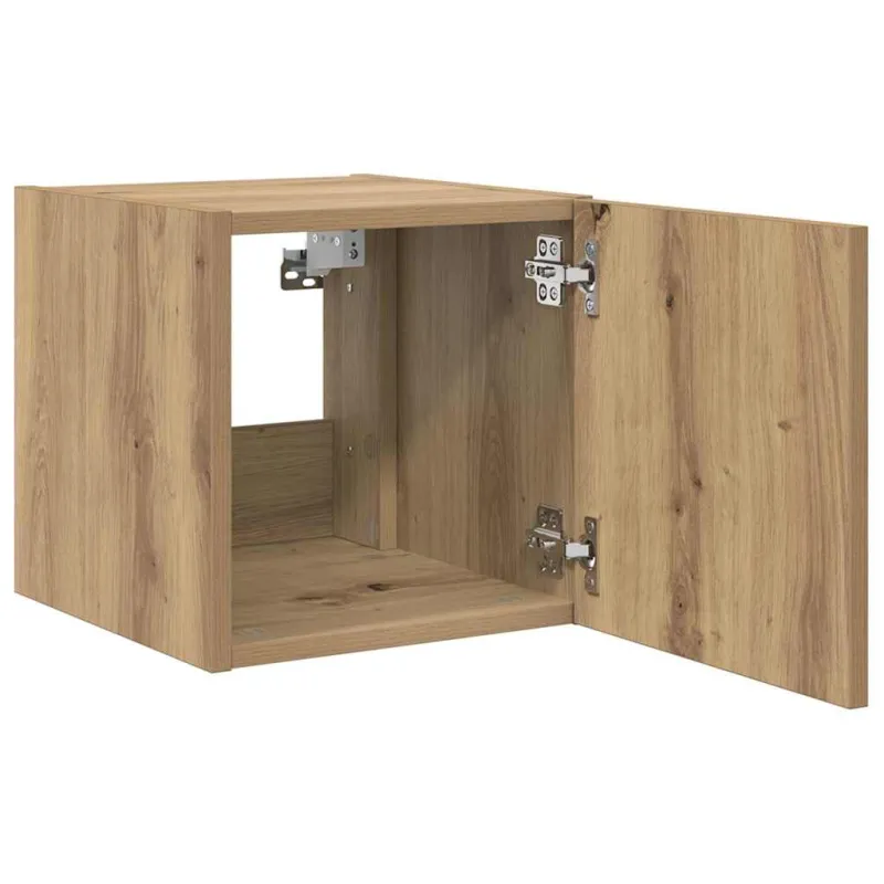 TV sieninė spintelė su LED Meistrų ąžuolas 30,5 x 35 x 30 cm