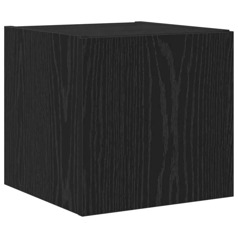 TV sieninė spintelė su LED Juodas ąžuolas 30,5 x 35 x 30 cm