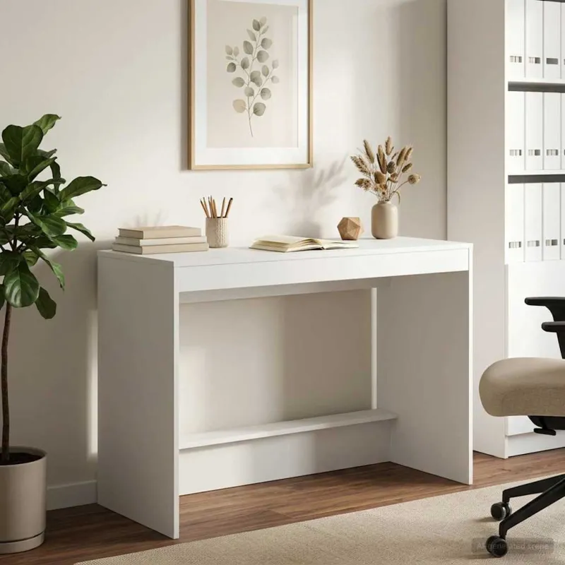 Lovos stalas Balta Apdirbta mediena 100 x 45 x 75 cm