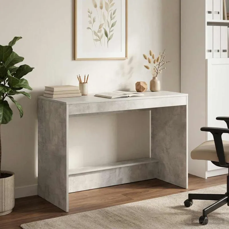 Lovos stalas Betono pilka Apdirbta mediena 100 x 45 x 75 cm
