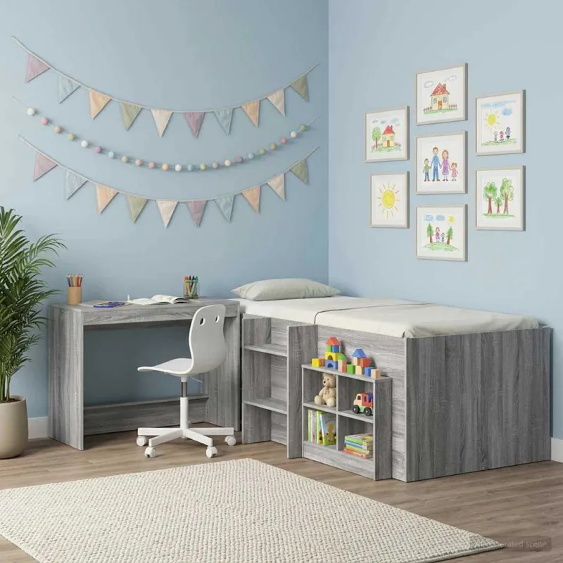 Lovos stalas Pilka Sonoma Apdirbta mediena 100 x 45 x 75 cm
