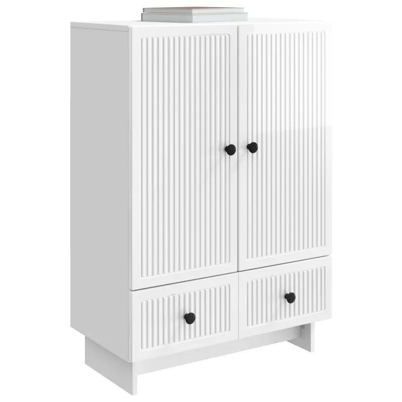 Kabalas Aukšto Blizgesio Baltas 66 x 34,5 x 95 cm