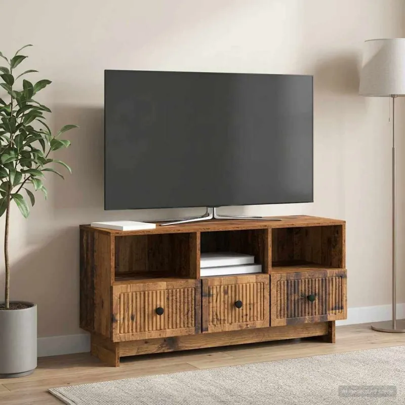 Televizoriaus spintelė Sendintos medienos 102 x 34,5 x 50 cm
