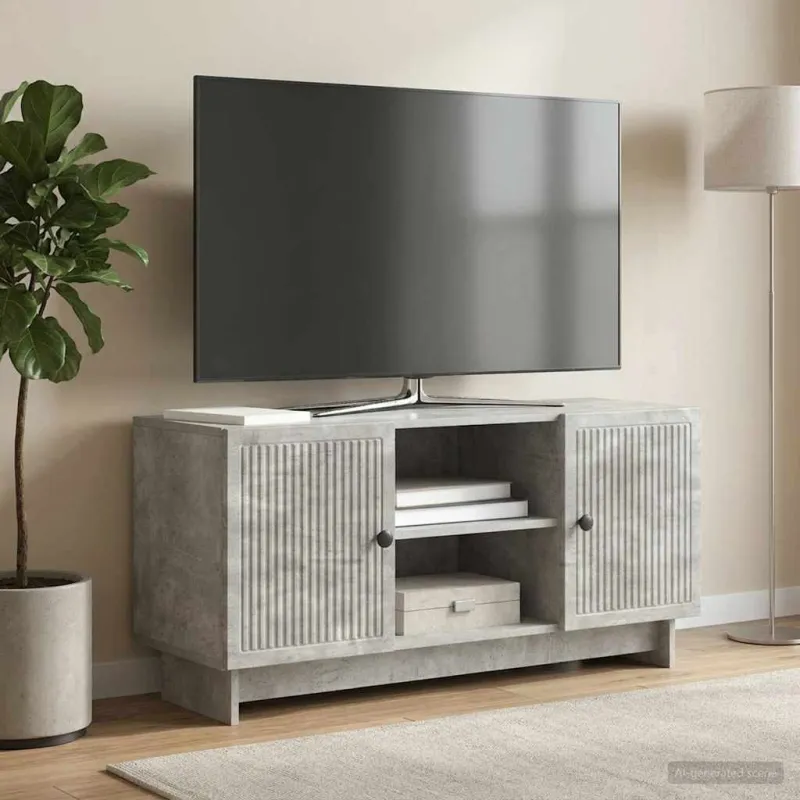 Televizoriaus spintelė 102 x 34,5 x 50 cm Betono pilka