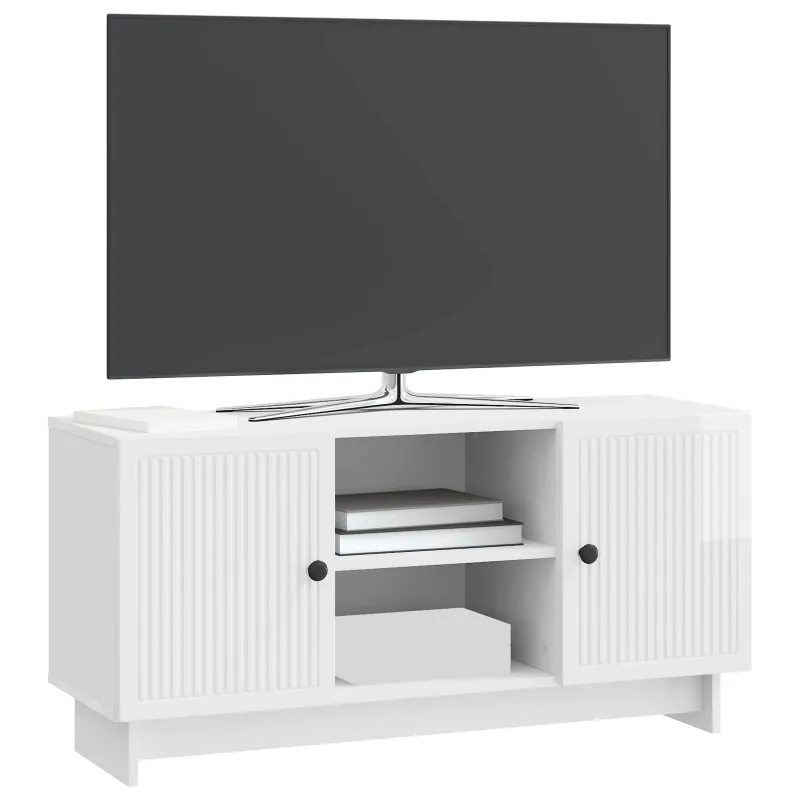 Televizoriaus spintelė 102 x 34,5 x 50 cm Itin blizgi balta