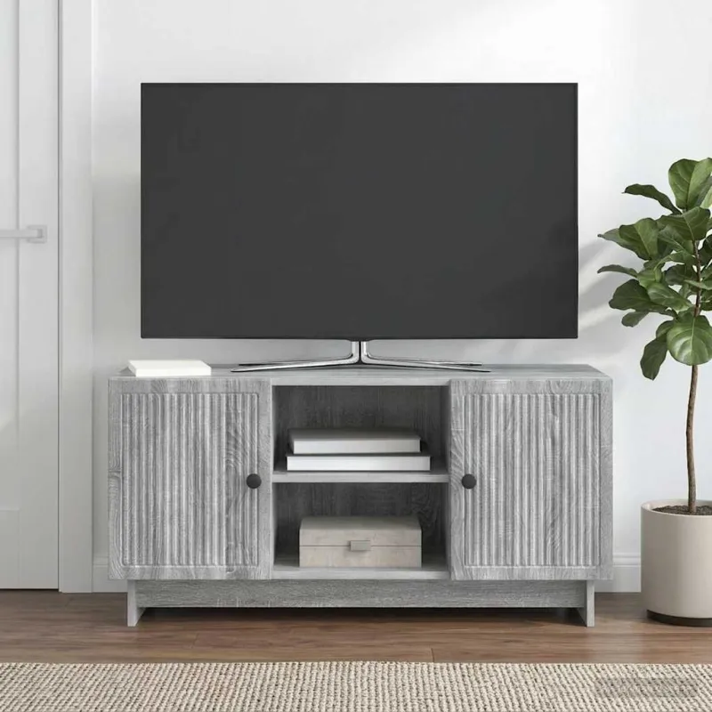 Televizoriaus spintelė 102 x 34,5 x 50 cm Pilka Sonoma