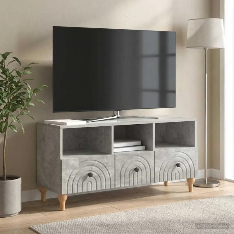 Televizoriaus spintelė Betono Pilka 102 x 34,5 x 50 cm