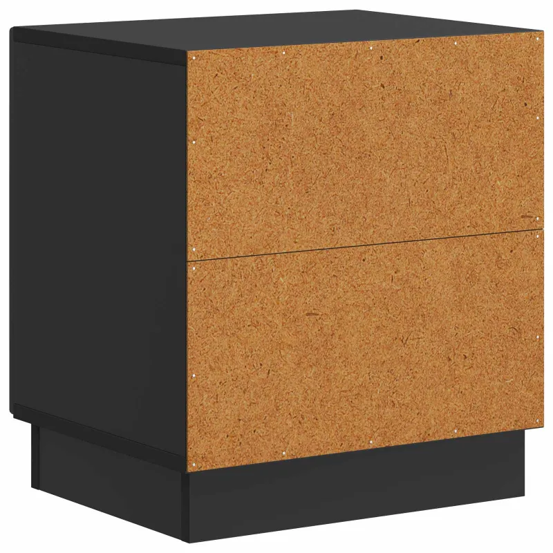 Naktinis staliukas 2 pcs Juoda 43 x 34,5 x 47 cm