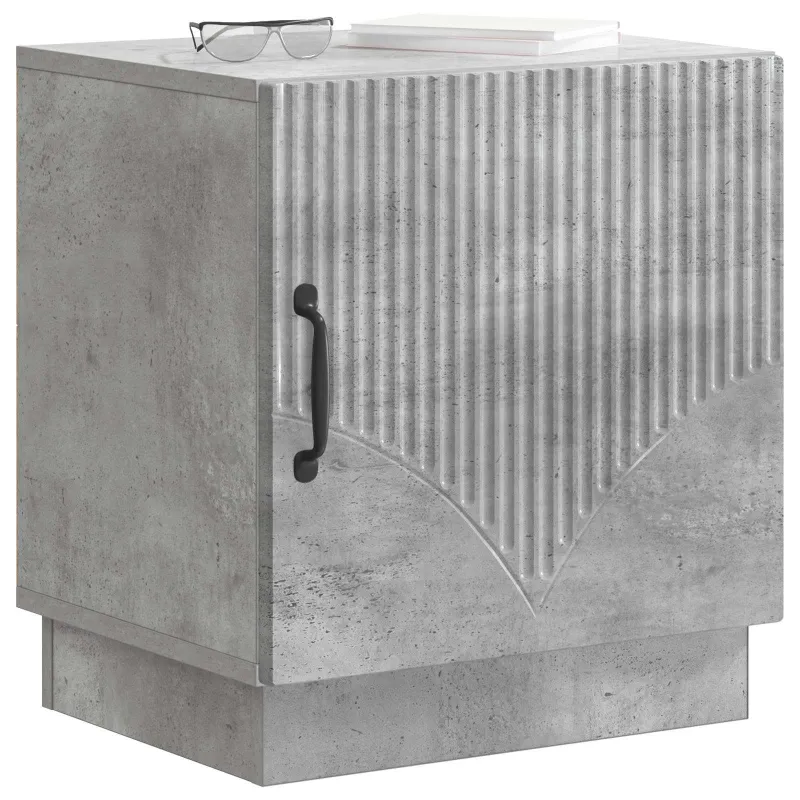 Naktinis staliukas 2 pcs Betono pilka 43 x 34,5 x 47 cm