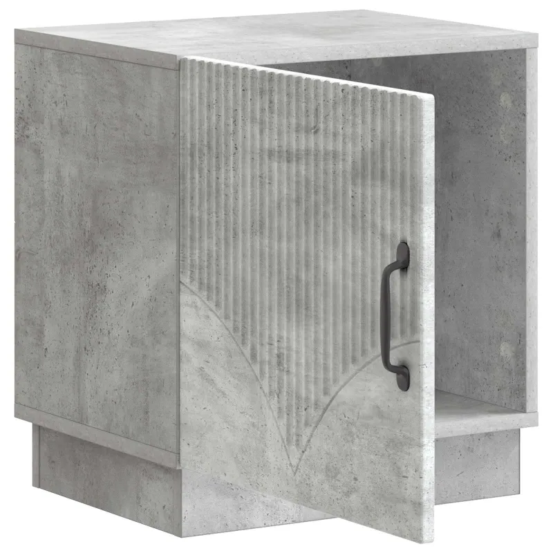 Naktinis staliukas 2 pcs Betono pilka 43 x 34,5 x 47 cm
