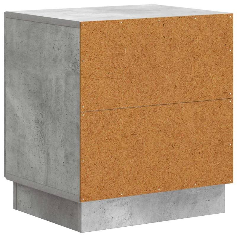 Naktinis staliukas 2 pcs Betono pilka 43 x 34,5 x 47 cm