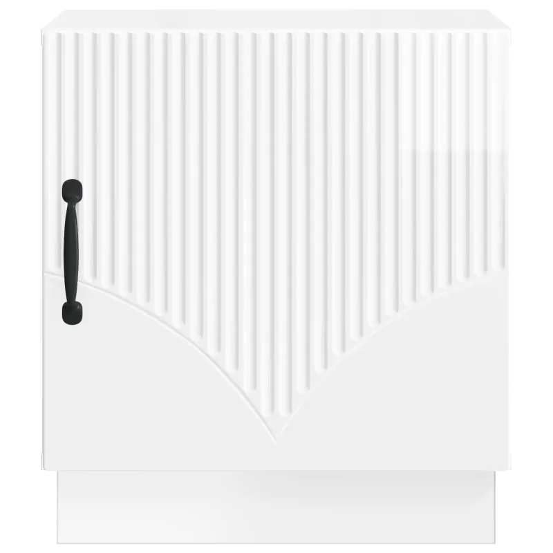 Naktinis staliukas 2 pcs Itin blizgi balta 43 x 34,5 x 47 cm