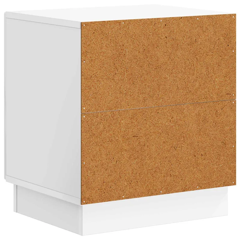 Naktinis staliukas 2 pcs Itin blizgi balta 43 x 34,5 x 47 cm