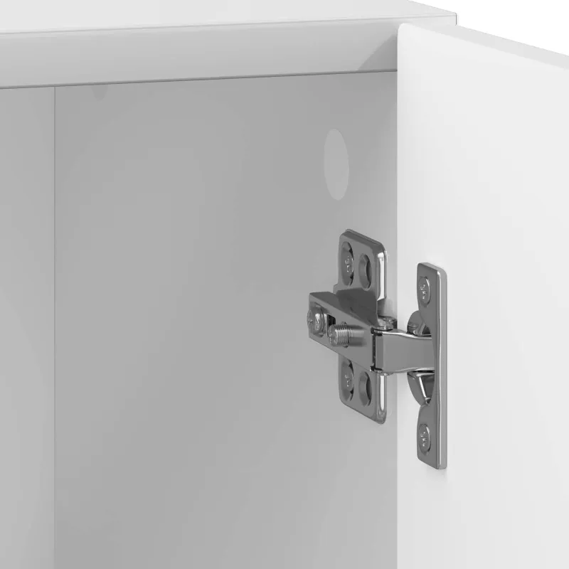 Naktinis staliukas 2 pcs Itin blizgi balta 43 x 34,5 x 47 cm