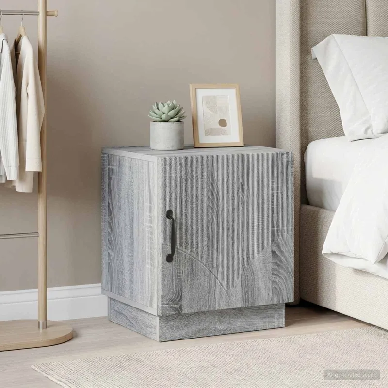 Naktinis staliukas 2 pcs Pilka Sonoma 43 x 34,5 x 47 cm