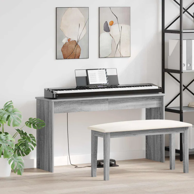 Klaviatūros stovas Pilkas Sonoma 120 x 32 x 64 cm