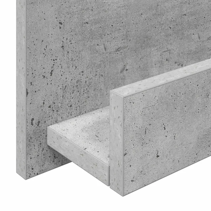 Žurnalų stovas Betono pilka 43 x 11 x 102 cm Apdirbta mediena