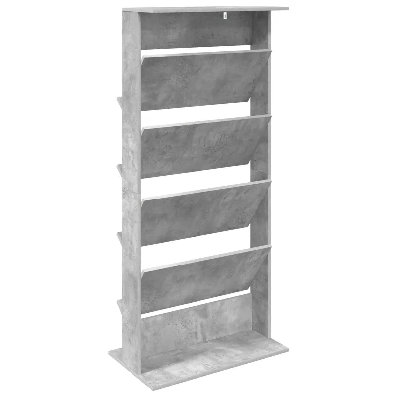 Žurnalų stovas Betono pilka 70 x 41 x 156 cm Apdirbta mediena
