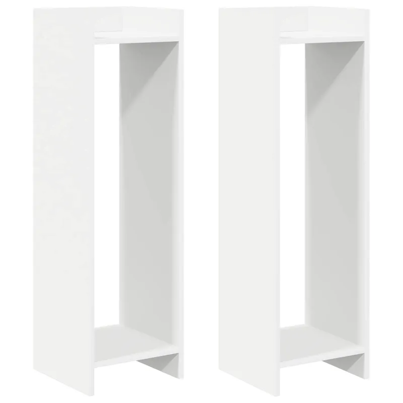Augalų stovas 2 pcs Baltas 30 x 30 x 100 cm Dirbtinė mediena