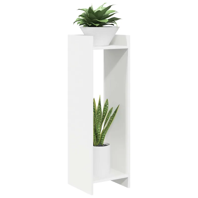 Augalų stovas 2 pcs Baltas 30 x 30 x 100 cm Dirbtinė mediena