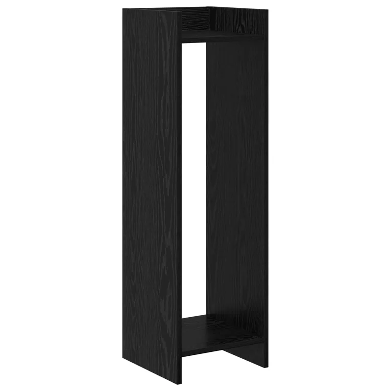 Augalų stovas su lentyna 2 pcs Juodas Ąžuolas 30 x 30 x 100 cm