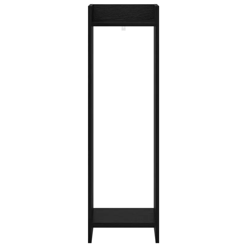 Augalų stovas su lentyna 2 pcs Juodas Ąžuolas 30 x 30 x 100 cm