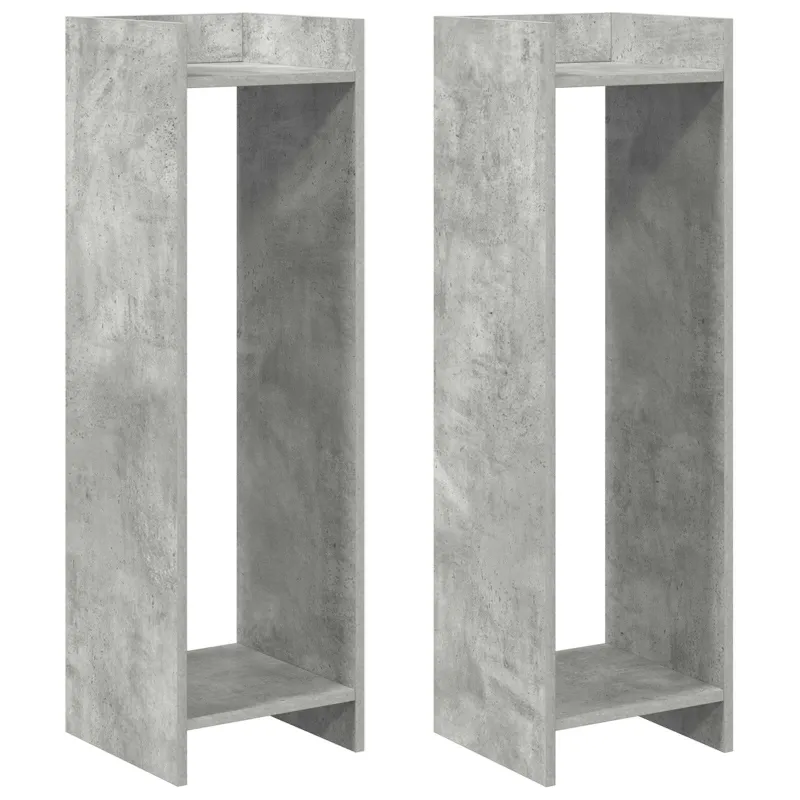 Augalų stovas su lentyna 2 pcs Betono Pilka 30 x 30 x 100 cm