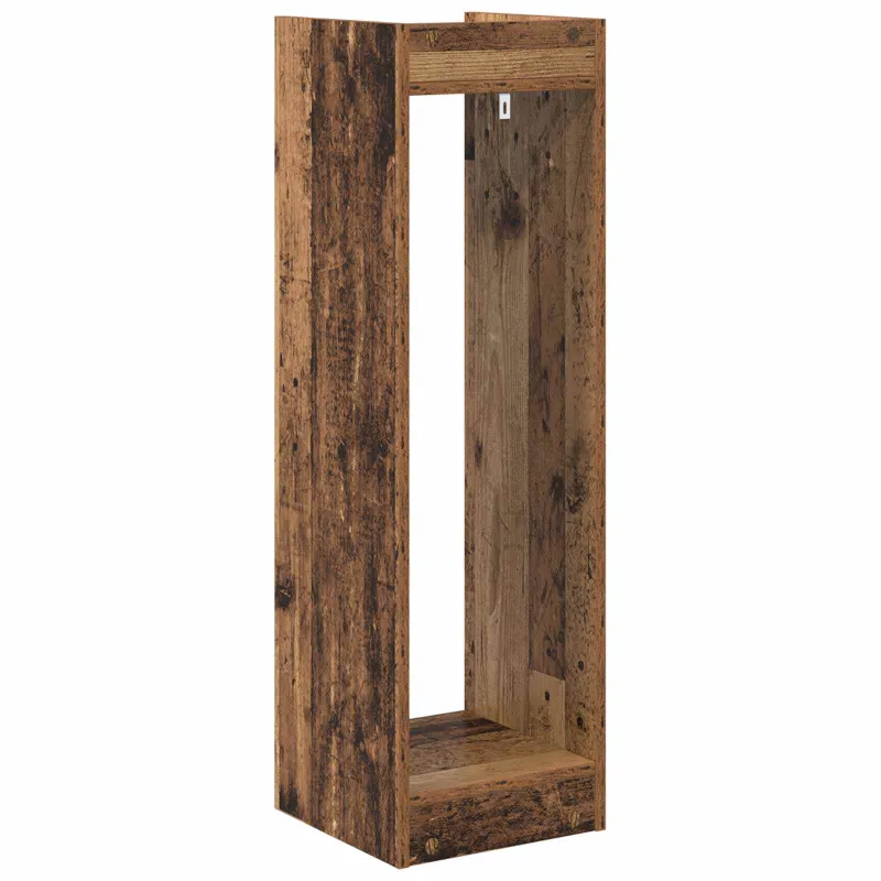 Augalų stovas su lentyna 2 pcs Senas medis 30 x 30 x 100 cm