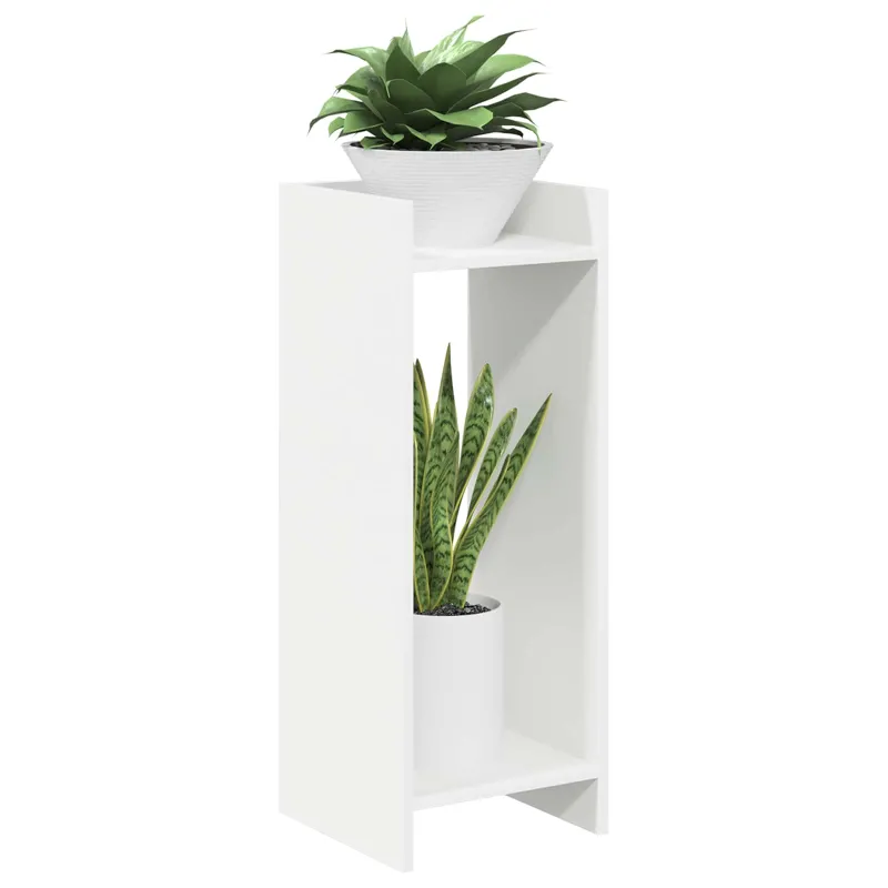 Augalų stovas 2 pcs Baltas 30 x 30 x 80 cm Dirbtinė mediena