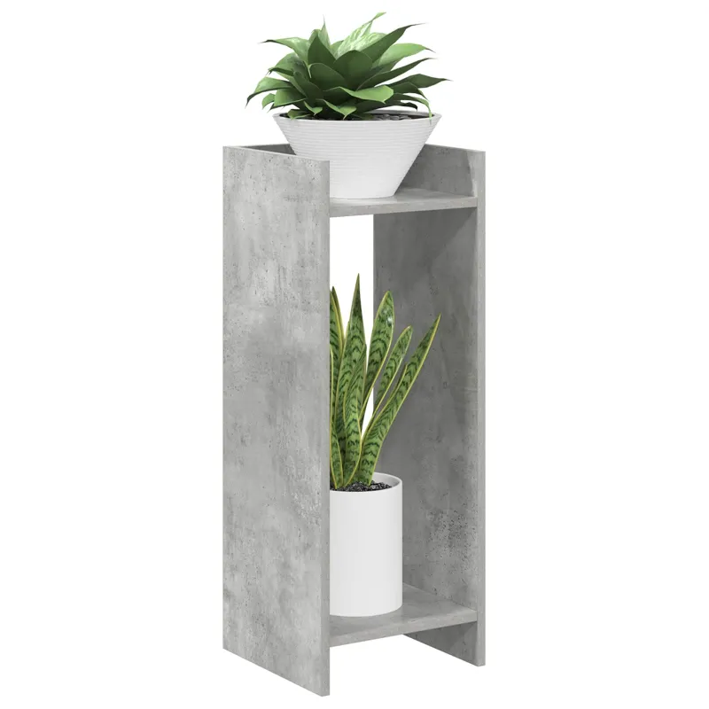 Augalų stovas su lentyna 2 pcs Betono Pilka 30 x 30 x 80 cm