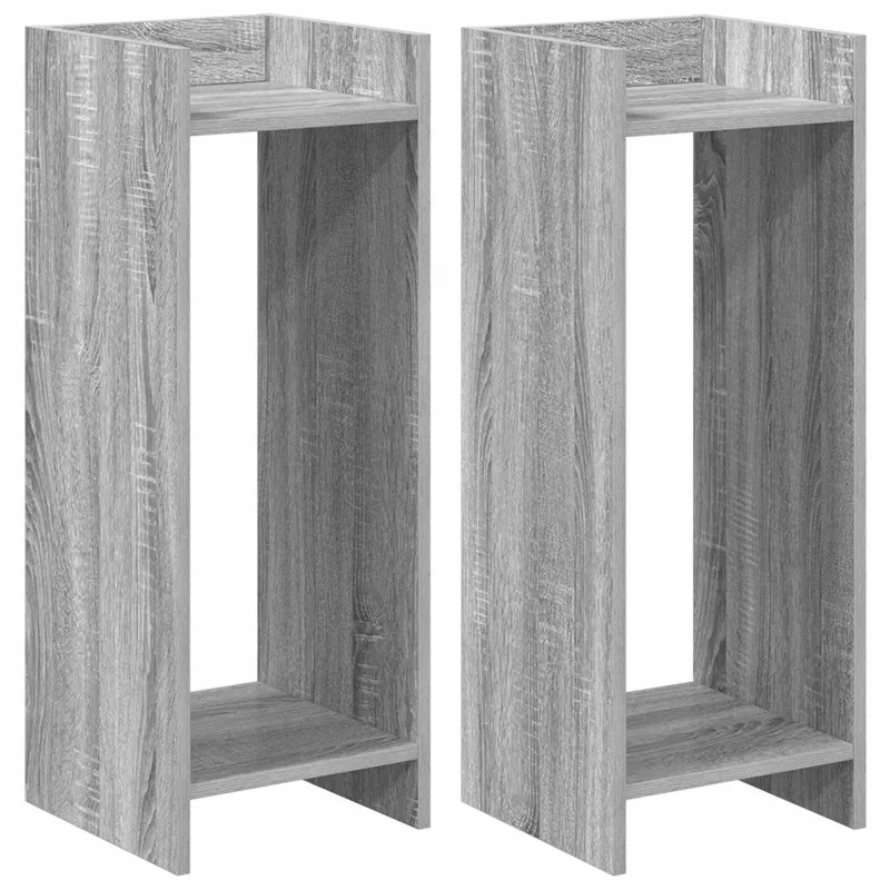 Augalų stovas su lentyna 2 pcs Pilka Sonoma 30 x 30 x 80 cm