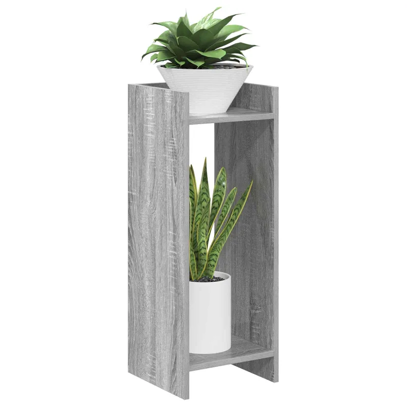 Augalų stovas su lentyna 2 pcs Pilka Sonoma 30 x 30 x 80 cm