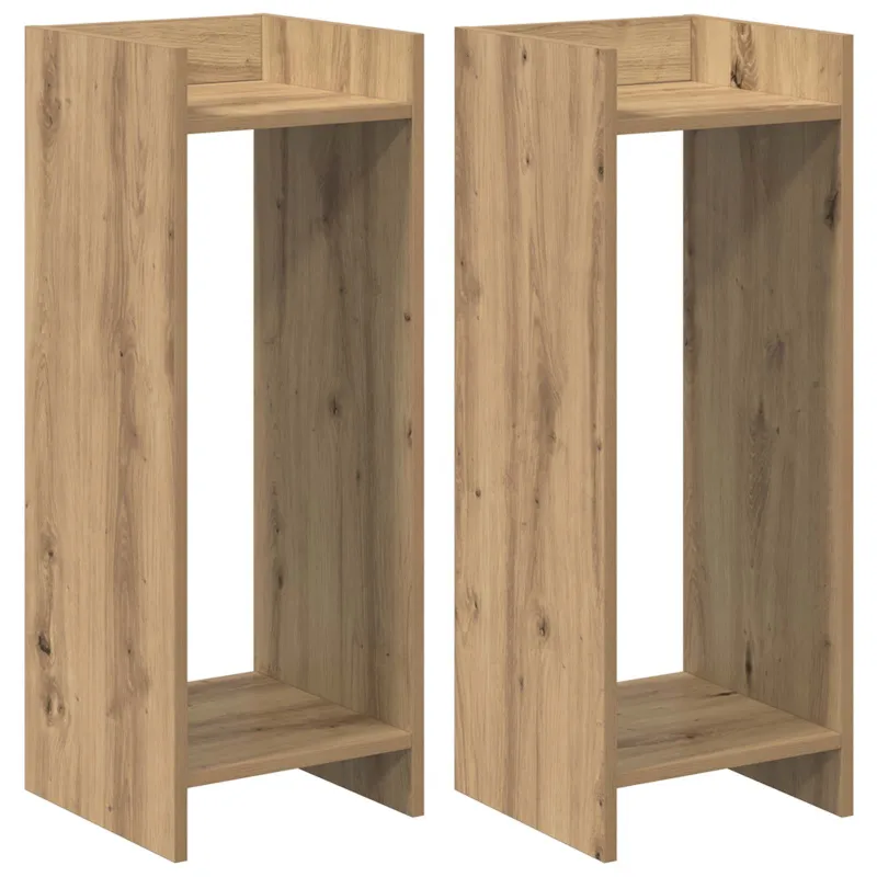 Augalų stovas su lentyna 2 pcs Amatinė Ąžuolas 30 x 30 x 80 cm