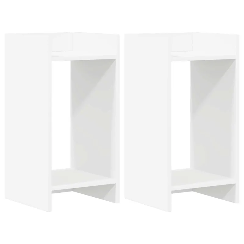 Augalų stovas 2 pcs Baltas 30 x 30 x 60 cm Dirbtinė mediena