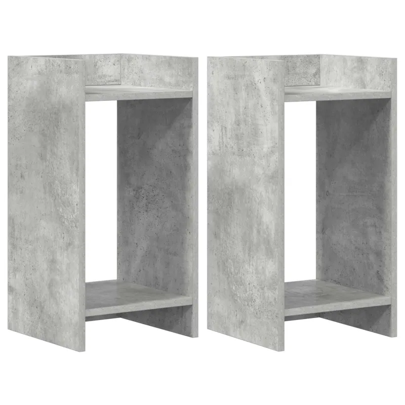 Augalų stovas su lentyna 2 pcs Betono Pilka 30 x 30 x 60 cm