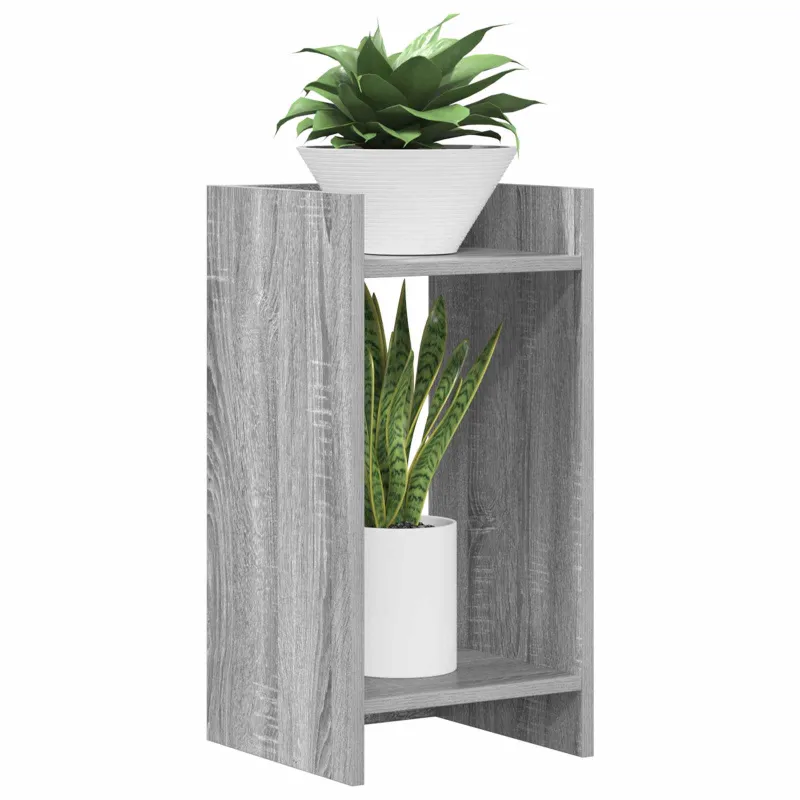 Augalų stovas su lentyna 2 pcs Pilka Sonoma 30 x 30 x 60 cm