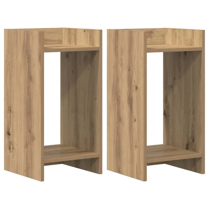 Augalų stovas su lentyna 2 pcs Amatinė Ąžuolas 30 x 30 x 60 cm