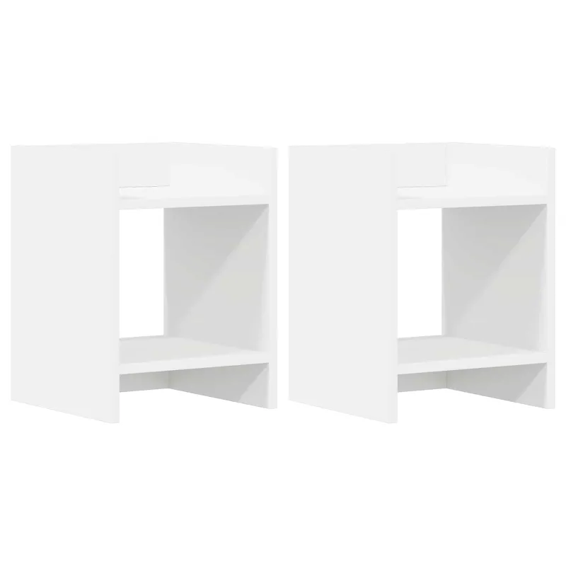 Augalų stovas 2 pcs Baltas 30 x 30 x 40 cm Dirbtinė mediena