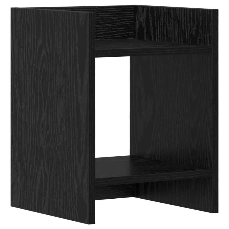 Augalų stovas su lentyna 2 pcs Juodas Ąžuolas 30 x 30 x 40 cm