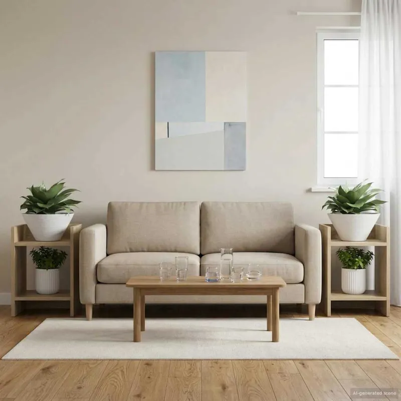 Augalų stovas su lentyna 2 pcs Sonoma ąžuolas 30 x 30 x 40 cm