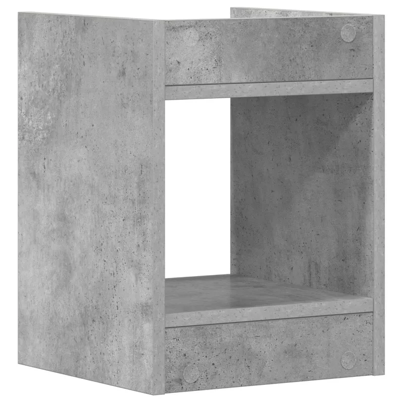 Augalų stovas su lentyna 2 pcs Betono Pilka 30 x 30 x 40 cm