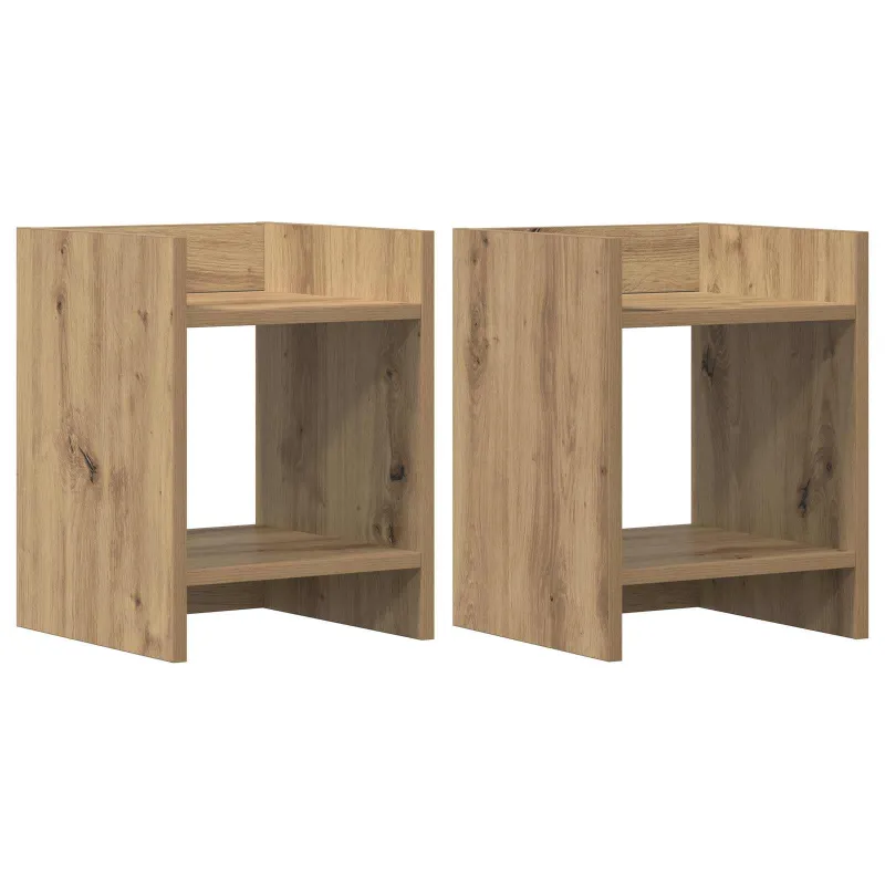 Augalų stovas su lentyna 2 pcs Amatinė Ąžuolas 30 x 30 x 40 cm