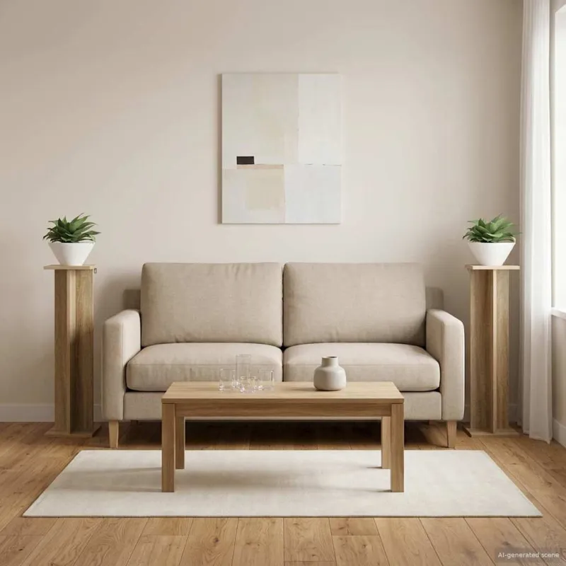 Augalų stovas 2 pcs Sonoma ąžuolas 25 x 25,5 x 100,5 cm